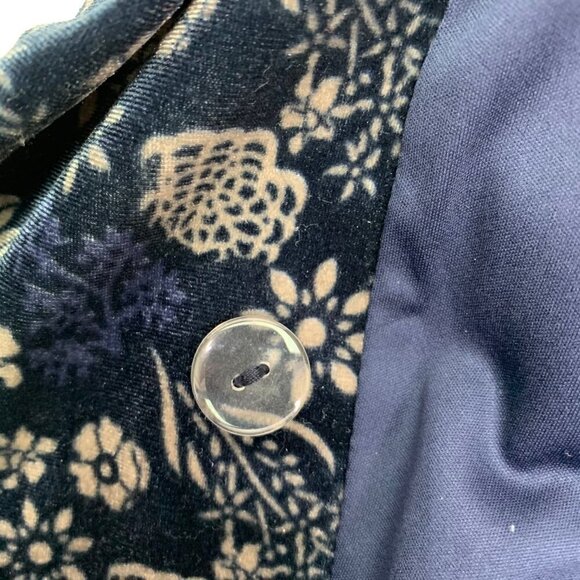 Carolina Belle Blazer Size XS Blue Velvet Floral NWT - Picture 10 of 11